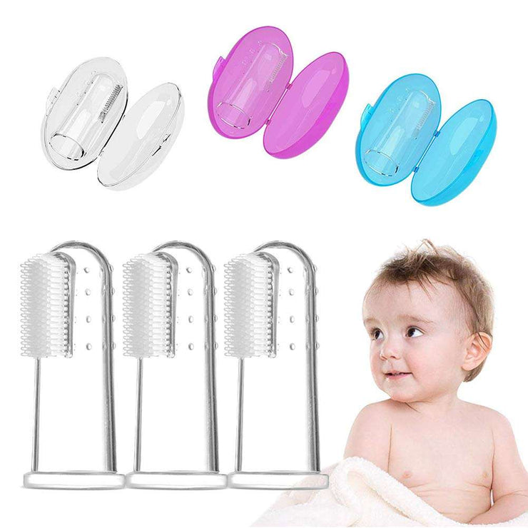 Soft Silicone Baby Finger Toothbrush Gentle Gum & Oral Cleaner for Infants