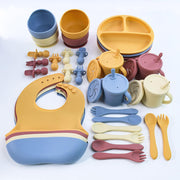 Baby Silicone Feeding Set  Suction Bowl, Spoon & Plate