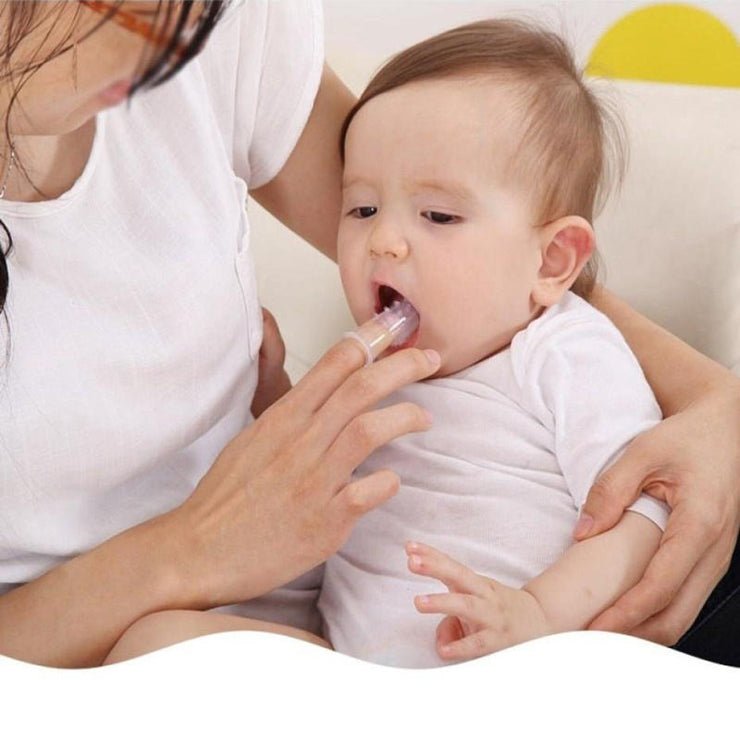 Soft Silicone Baby Finger Toothbrush Gentle Gum & Oral Cleaner for Infants