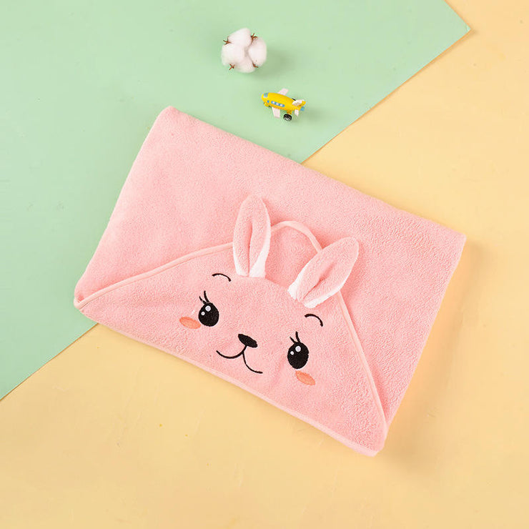 Cute Character Baby Bath Towel  Soft, Absorbent & Hooded for Newborns