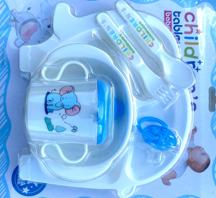 Baby Plastic Feeding Set Bowl, Spoon & Cup