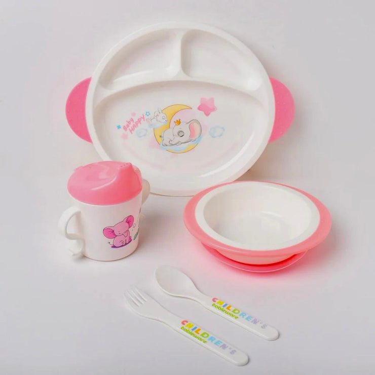 Baby Plastic Feeding Set Bowl, Spoon & Cup