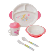 Baby Plastic Feeding Set Bowl, Spoon & Cup