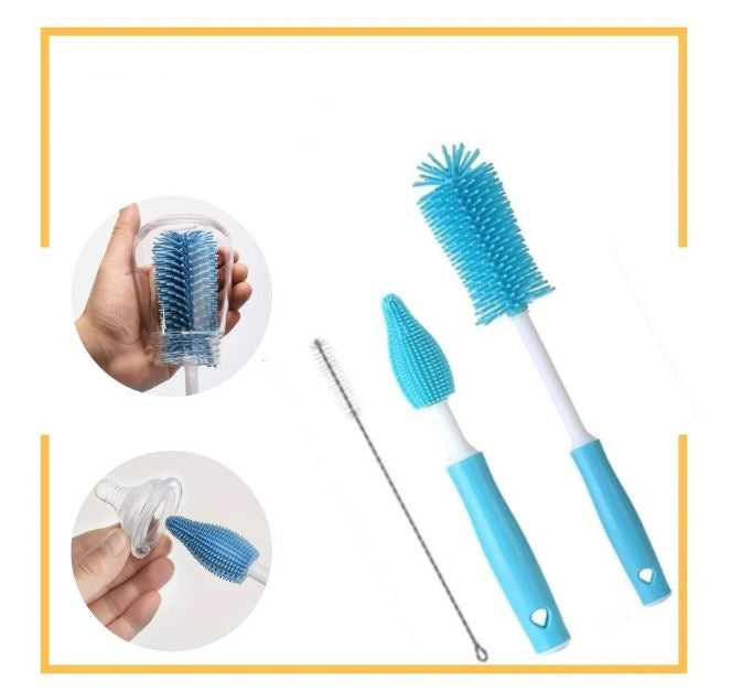 Baby Silicone Feeder Cleaning Brush 3-in-1 Set