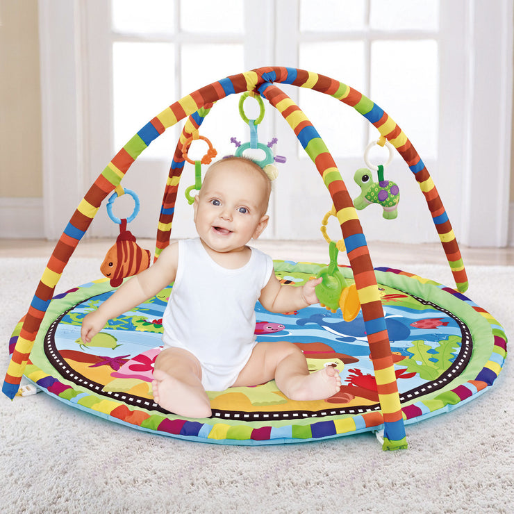 Children's Fitness Rack Game Round Blanket Crawling Floor Mat Toys