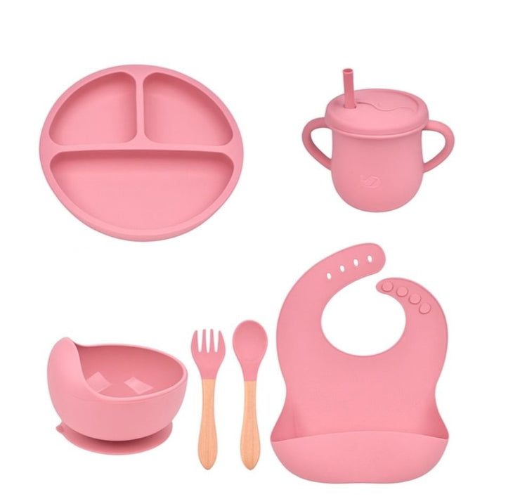 Baby Silicone Feeding Set  Suction Bowl, Spoon & Plate